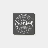 viel Glück finden bessere Mitarbeiter als wir Post-it Klebezettel (Vorderseite)