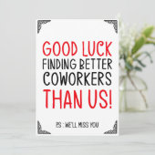 Viel Glück finden besserer Mitarbeiter Einladung (Stehend Vorderseite)