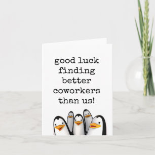 Viel Glück finden besserer Mitarbeiter, Verlass Karte