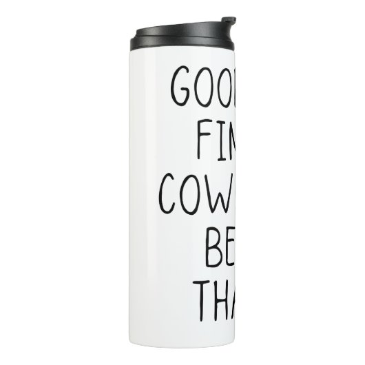 Viel Glück finden Mitarbeiter besser als wir Kaffe Thermosbecher (Nach links gedreht)