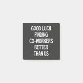 viel Glück finden Mitarbeiter besser als wir Post-it Klebezettel (Vorderseite)