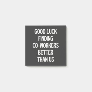 viel Glück finden Mitarbeiter besser als wir Post-it Klebezettel