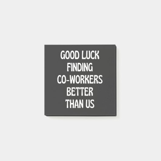 viel Glück finden Mitarbeiter besser als wir Post-it Klebezettel (Vorderseite)