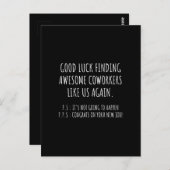 Viel Glück finden Mitarbeiter, die wie wir wieder  Postkarte (Vorne/Hinten)