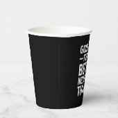 viel Glück findet bessere Nachbarn als wir Pappbecher (Rechts)