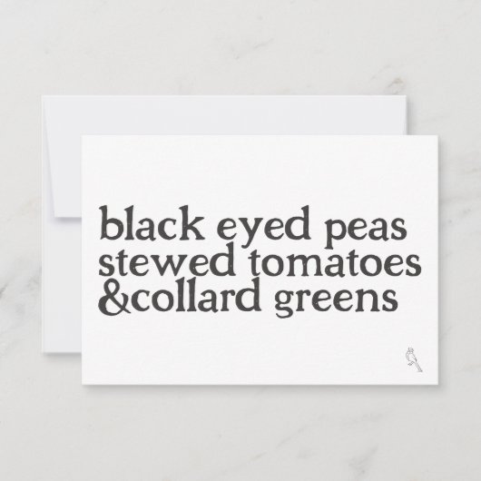 Viel Glück Flat Notecard Mitteilungskarte (Vorderseite)