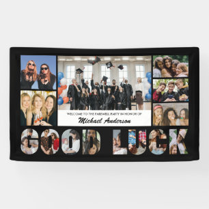 Viel Glück Foto Collage Colleague Farewell Party Banner