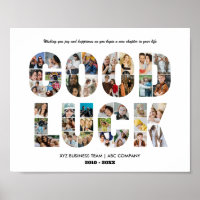 Viel Glück Foto Collage Coworker Farewell Remüde