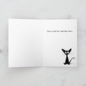 Viel Glück Funny Custom Lucky Black Cat Karte (Innenseite)