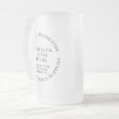 Viel Glück für die Zukunft Verlassend Geschenk Mattglas Bierglas (Vorderseite Links)