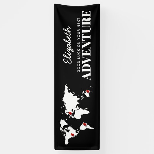 Viel Glück für Ihr nächstes Abenteuer | Bon Voyage Banner (Vertikal)