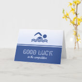 Viel Glück für Schwimmer blau Karte (Gelbe Blume)