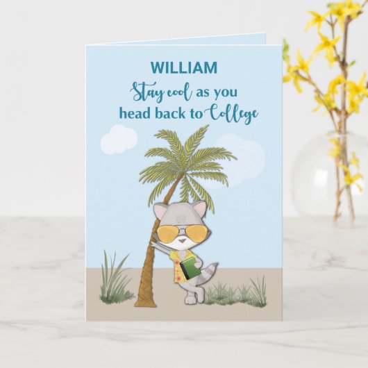 Viel Glück geht zurück zum Uni Individuelle Name F Karte (Gelbe Blume)