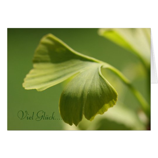 Viel Glück - Ginkgoblatt Karte