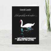 Viel Glück Glide Graceful Swan Karte (Vorderseite)