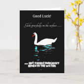 Viel Glück Glide Graceful Swan Karte (Gelbe Blume)