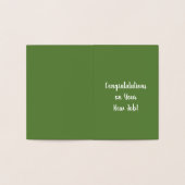 Viel Glück Glückwunsch Glücklich Vierblättriges Kl Folienkarte (Innenseite)