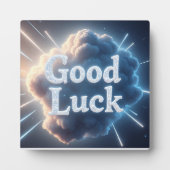 Viel Glück — Glühende Cloud-Typografie mit Light B Fotoplatte (Vorderseite)