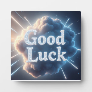 Viel Glück — Glühende Cloud-Typografie mit Light B Fotoplatte