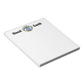 Viel Glück Graue Blauer Augentalisman Notizblock (angewinkelt)