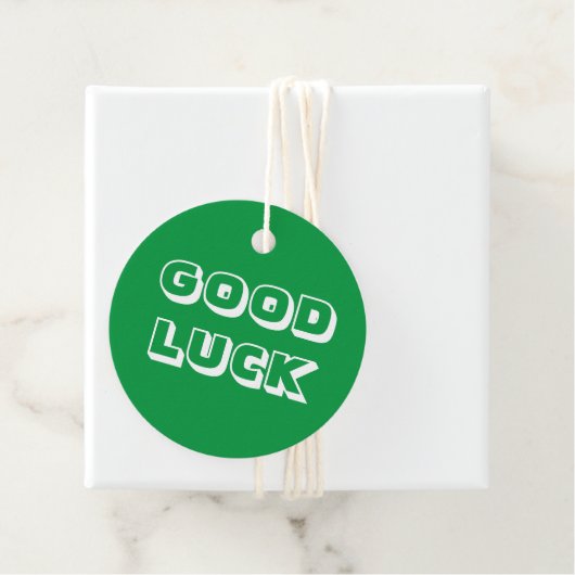 Viel Glück, grün weiß Geschenkanhänger (Beispiel)