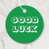 Viel Glück, grün weiß Geschenkanhänger (Vorderseite)