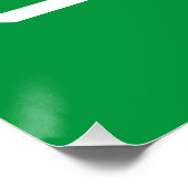 Viel Glück, grün weiß Poster (Ecke)