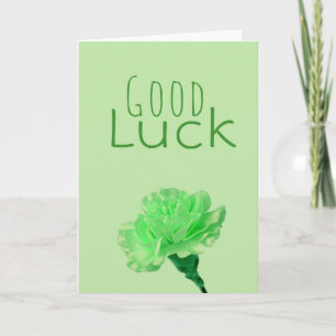 Viel Glück Grüne Blume Karte