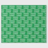 Viel Glück, grünes Weiß Geschenkpapier (Flach)