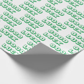 Viel Glück, grünes Weiß Geschenkpapier (Ecke)