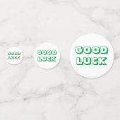 Viel Glück, grünes weißes Party Konfetti (Rückseiten)