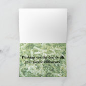 Viel Glück Grünes zerknittertes zerkleinertes Papi Karte (Innenseite)