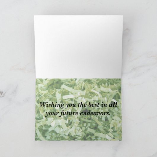 Viel Glück Grünes zerknittertes zerkleinertes Papi Karte (Innenseite)