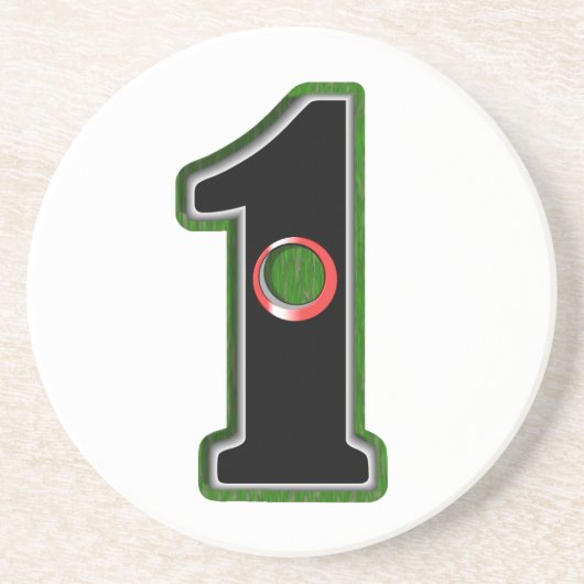 Viel Glück Hole in One Lucky Golfer Getränkeuntersetzer (Vorne)