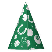 Viel Glück Horseshoe Kleeblatt Partyhütchen (Rückseite)