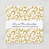 Viel Glück Horseshos Square Business Card Quadratische Visitenkarte (Vorderseite)