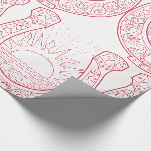 Viel Glück Hufeisen Geschenkpapier (Ecke)