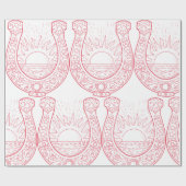 Viel Glück Hufeisen Geschenkpapier (Flach)