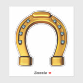 Viel Glück-Hufeisen-Vinyl Aufkleber (Blatt)