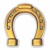 Viel Glück-Hufeisen-Vinyl Aufkleber (Vorderseite)