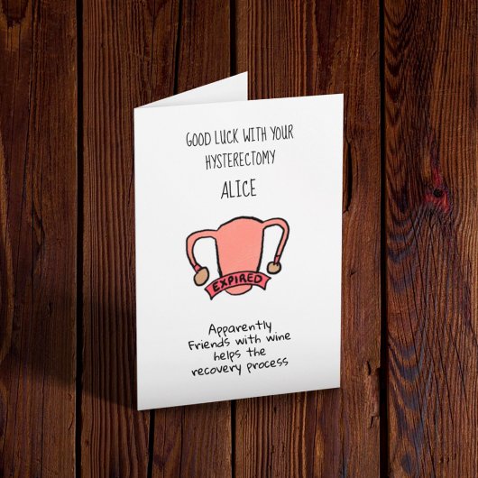 Viel Glück Hysterektomie Erholung Karte