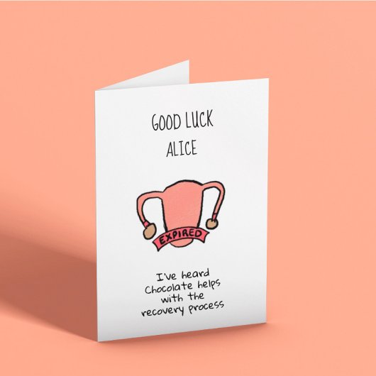 Viel Glück Hysterektomie Erholung Karte