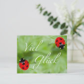 Viel Glück im Doppelpack! Postkarte (Stehend Vorderseite)