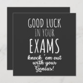 viel Glück in Ihren Prüfungen Einladung (Vorne/Hinten)