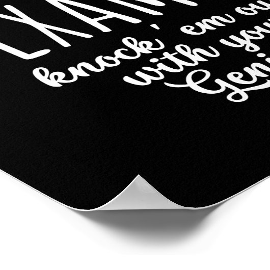 viel Glück in Ihren Prüfungen Poster (Ecke)