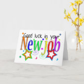 Viel Glück in Ihrer neuen Job-Gruß-Karte - neuer Karte (Gelbe Blume)