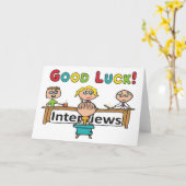 Viel Glück-Interview Karte (Gelbe Blume)