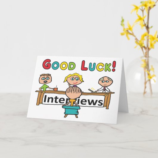 Viel Glück-Interview Karte (Gelbe Blume)