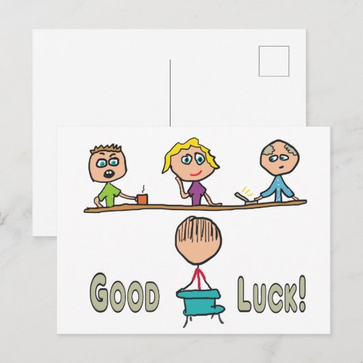 Viel Glück-Interview Postkarte (Vorne/Hinten)