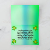 Viel Glück Irish Strawberry Exam Study Wish Karte (Innenseite)